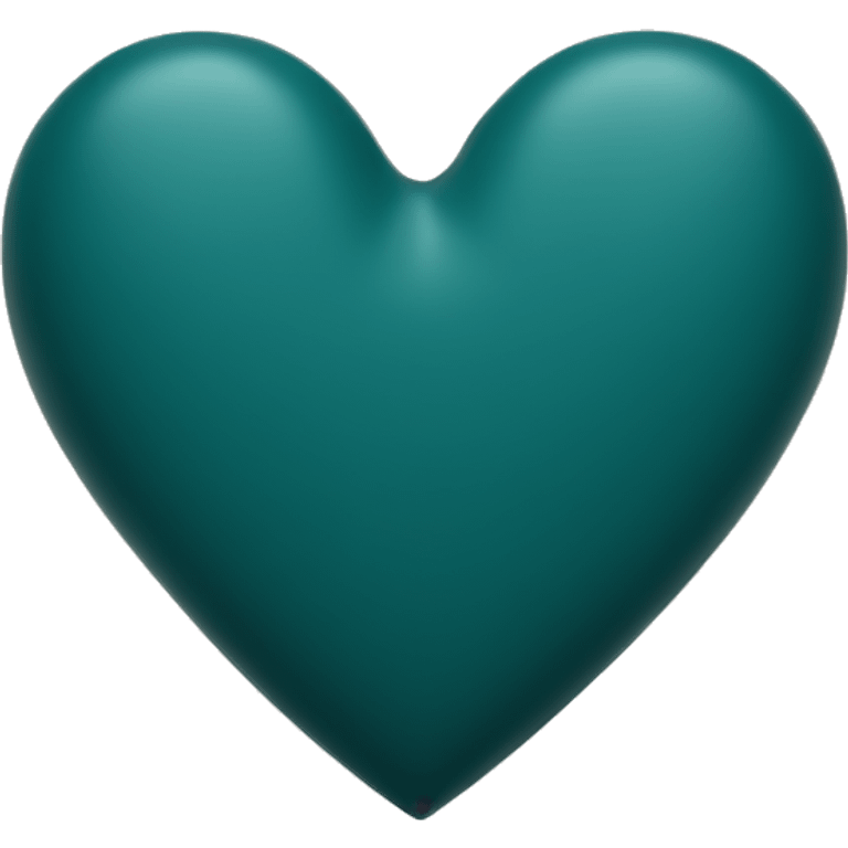 Dark teal matte heart emoji