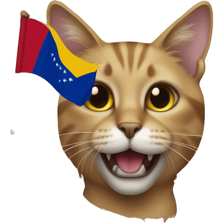 Cat with venezuela flag emoji