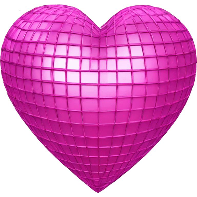 Pink disco ball heart emoji