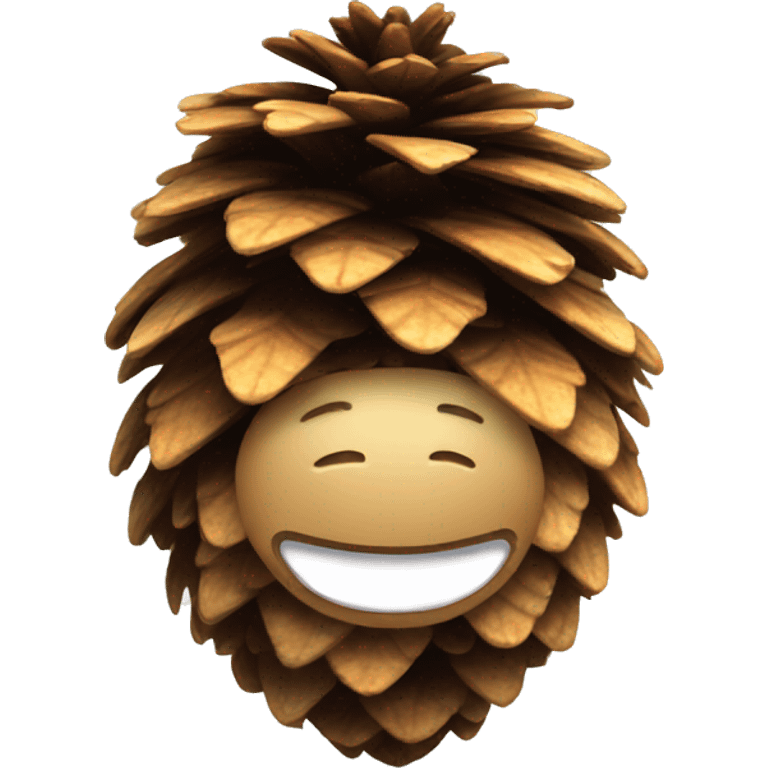 smiling pinecone emoji