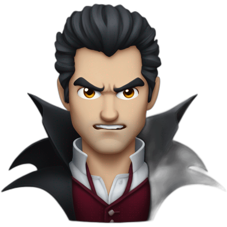 vampire dad fancy dressed dark hair angry emoji