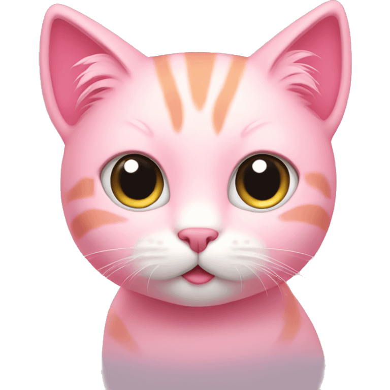 cute pink cat emoji