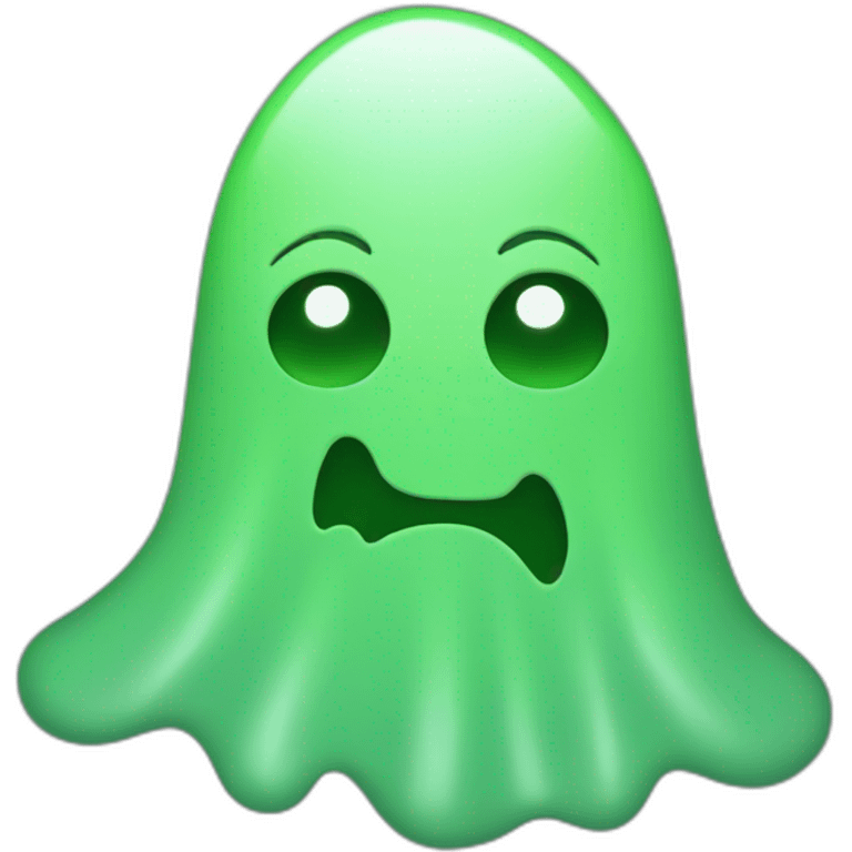 A green ghost emoji