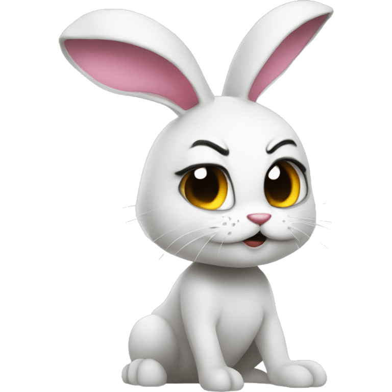 Alita worrior princess as a bunny being angry emoji