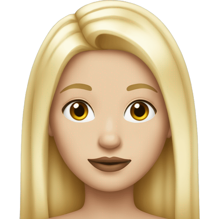 Blondie straigh hair, with make up on emoji