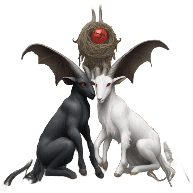 Baphomet and the lovers card emoji