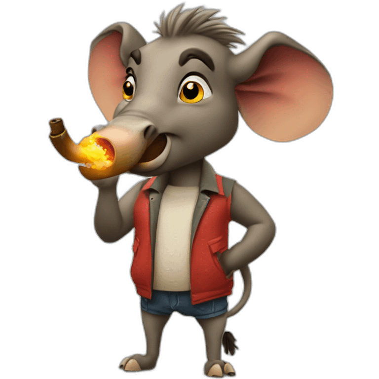 Warthog smoking cigarette emoji