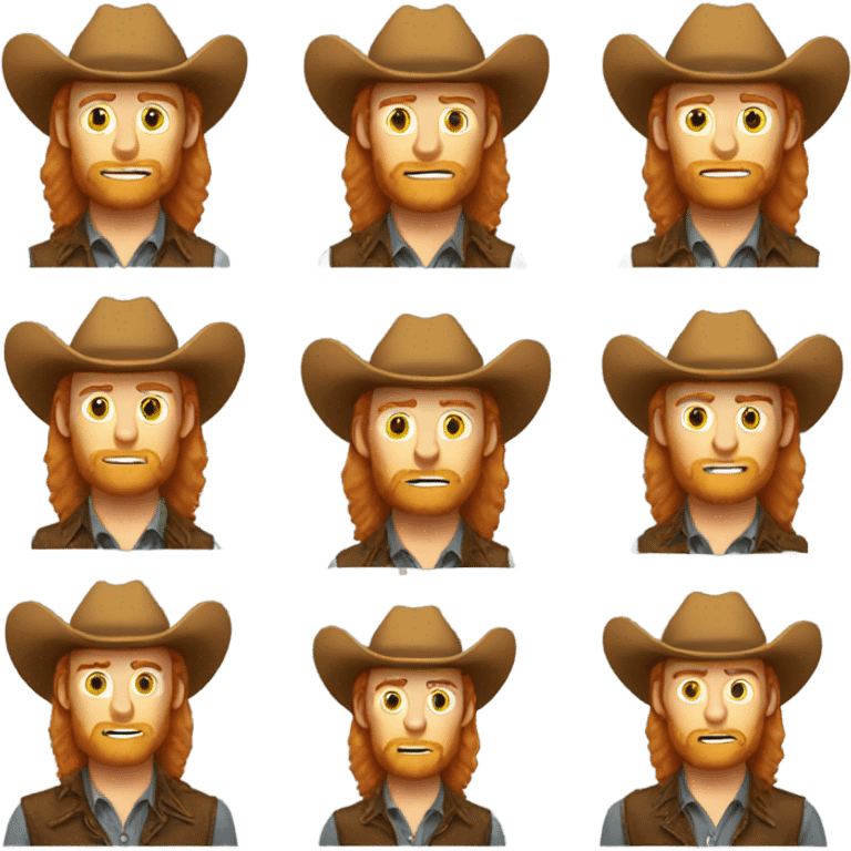 ginger cowboy mullet emoji