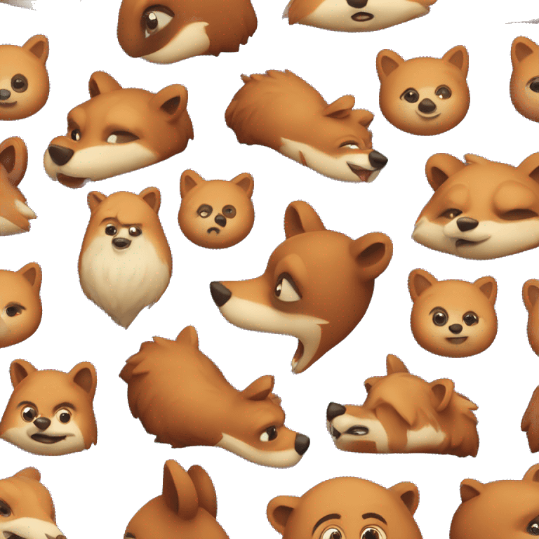 Bär kuschelt mit Fuchs emoji