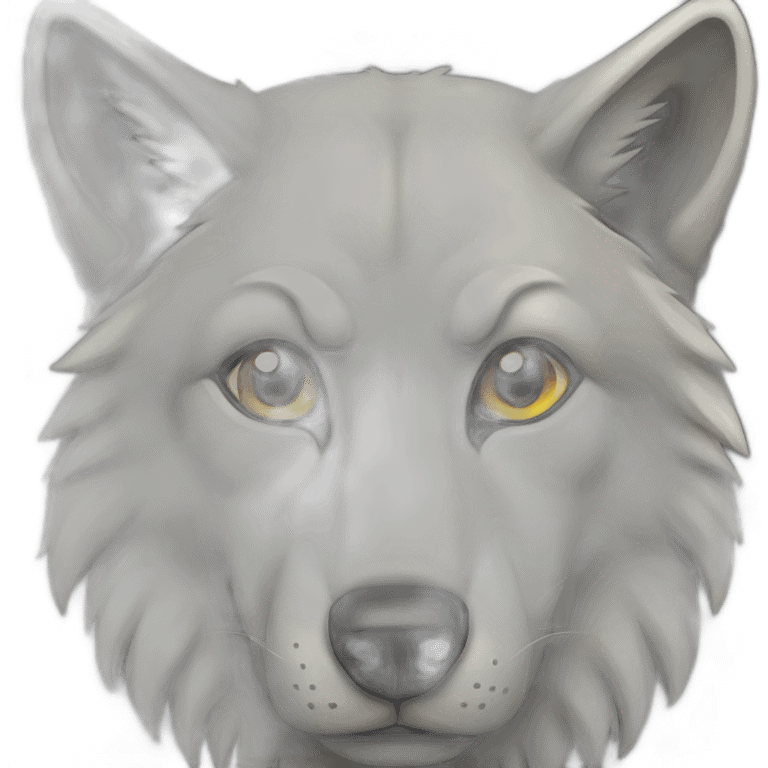 Loup regard sombre  emoji