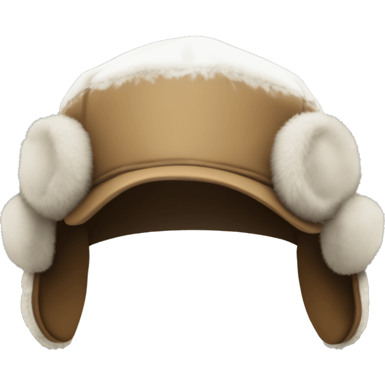 Trapper hat with ear flaps emoji