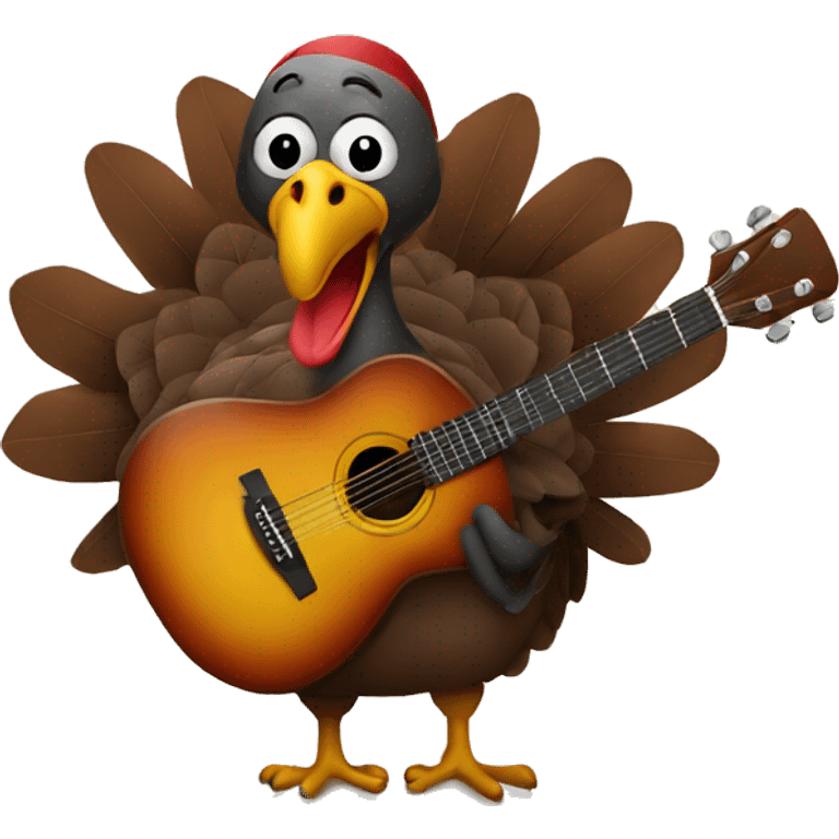 Turkey with guitar emoji