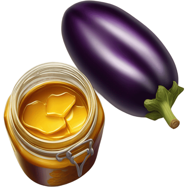 Honey with eggplant  emoji