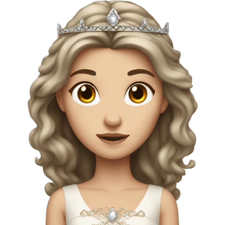 white princess with brown hair emoji