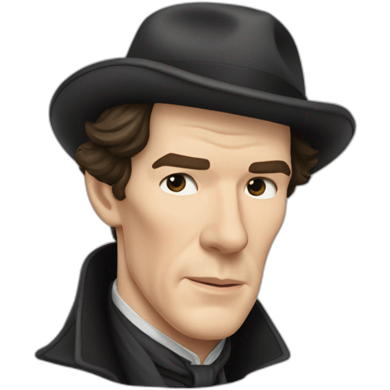 benedict cumberbatch sherlock holmes, hat emoji