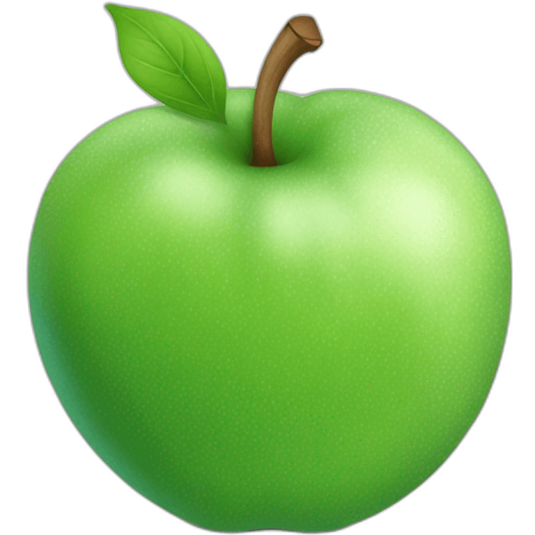 pomme vert et bleu emoji