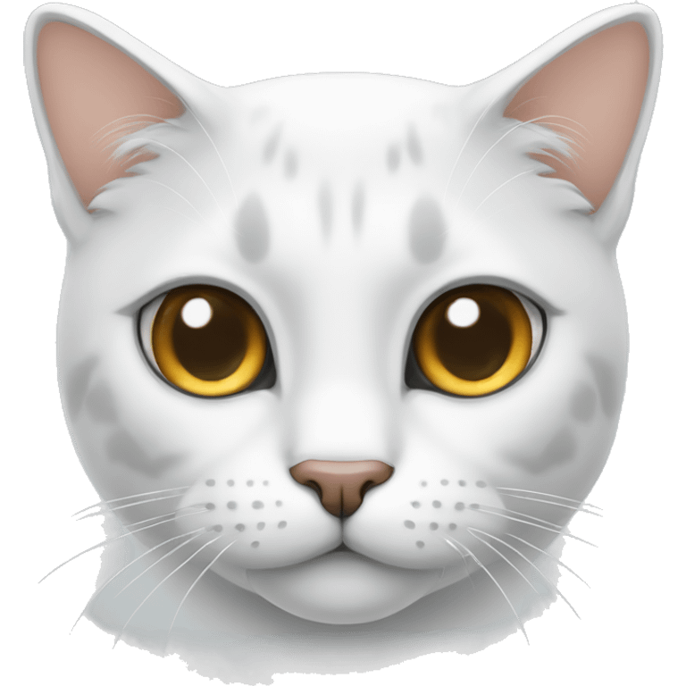 Gato branco de olhos azuis emoji