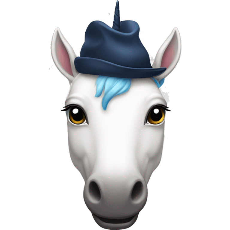  Unicorn wearing a hat  emoji