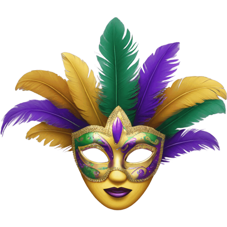 Mardi Gras mask with feathers emoji