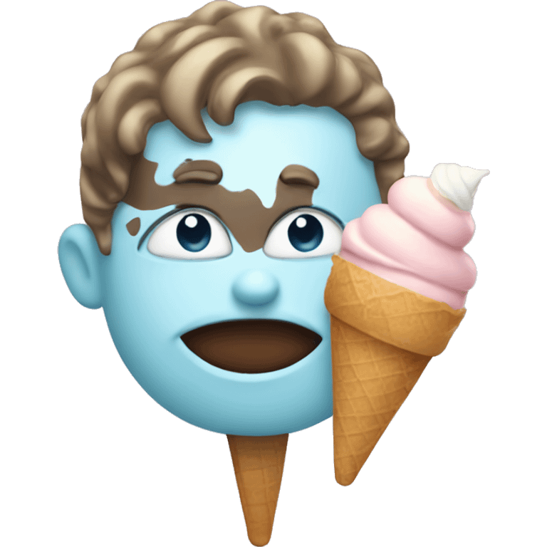 Popp with ice cream emoji