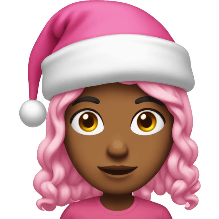 Pink christmas emoji