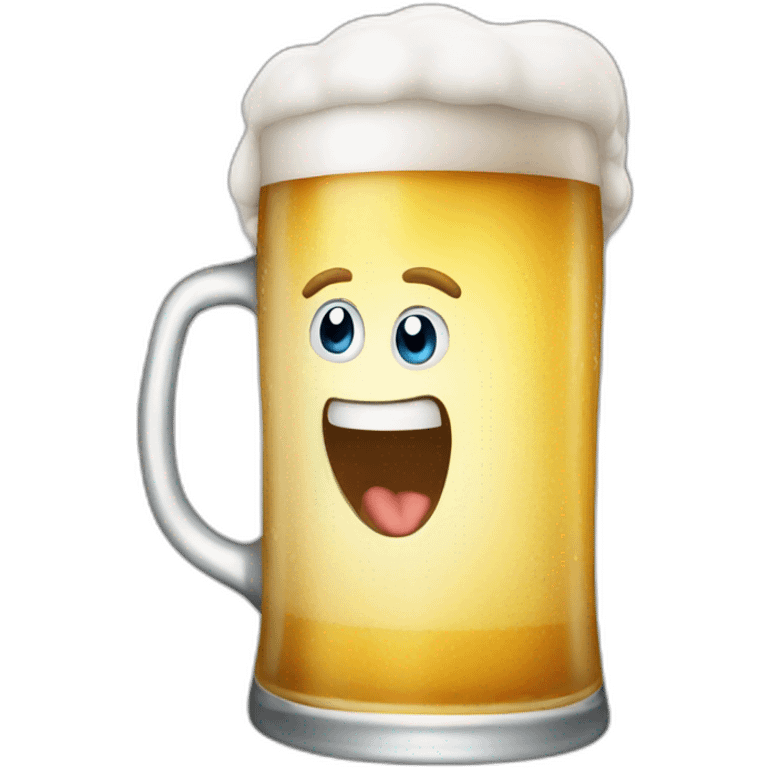 Beer running emoji