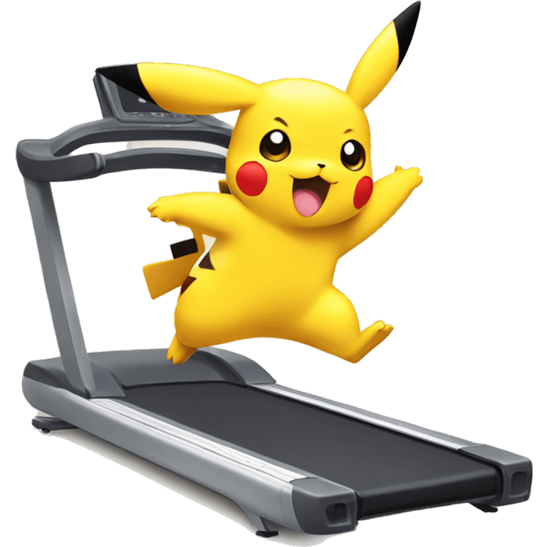 pikachu on treadmill  emoji