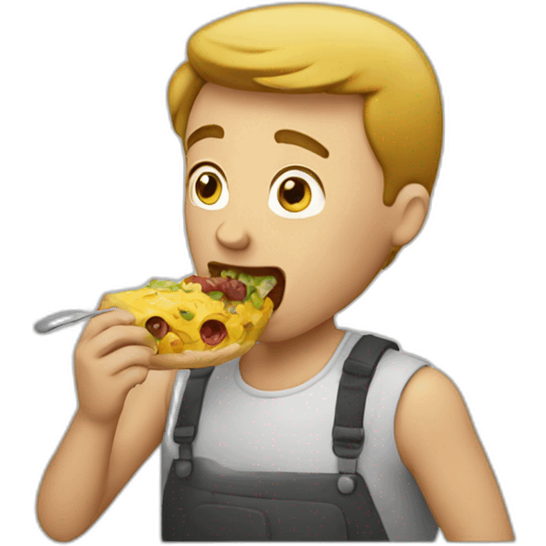 man eating emoji