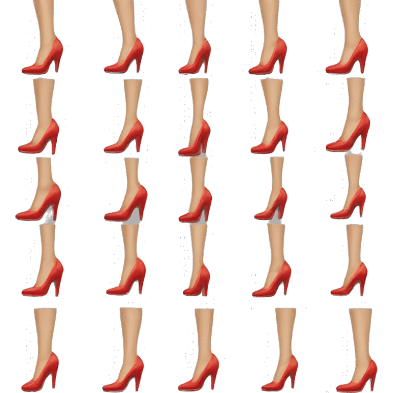 Woman wearing high heeled red shoes emoji