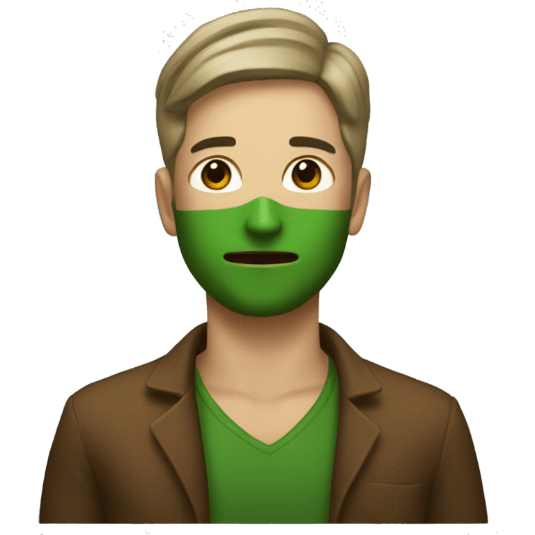 green brown powder emoji