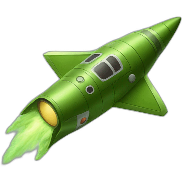 moss-green-rocketship emoji