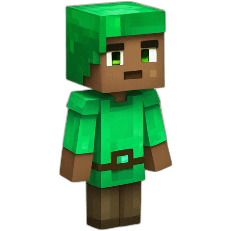 Minecraft villager gives emerald emoji