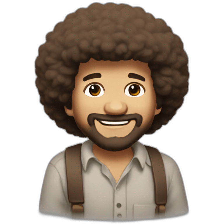 cute bob ross emoji