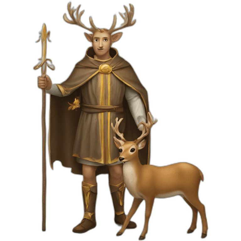 saint hubertus and his deer emoji