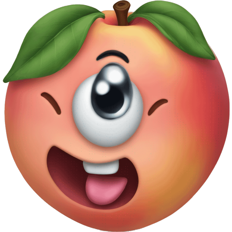 drooling peach emoji