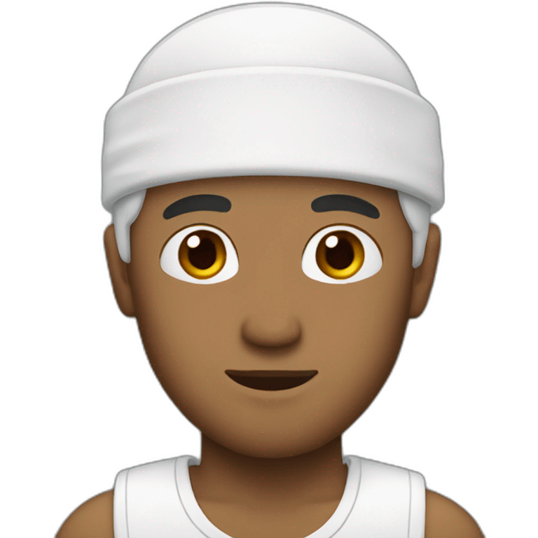 Man with white headband emoji