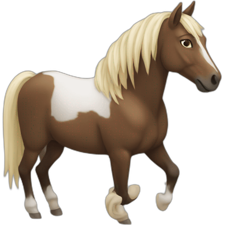 un cheval qui dort emoji