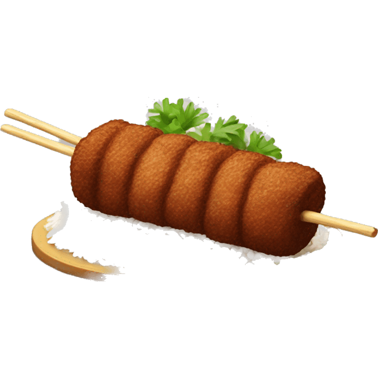 Rice and Adana kebab  emoji