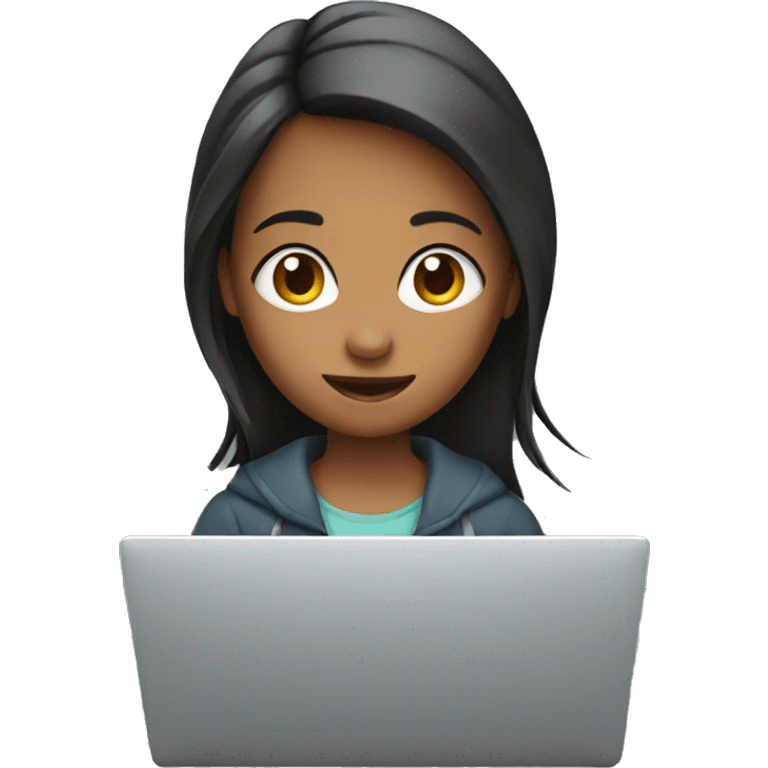 girl in laptop emoji