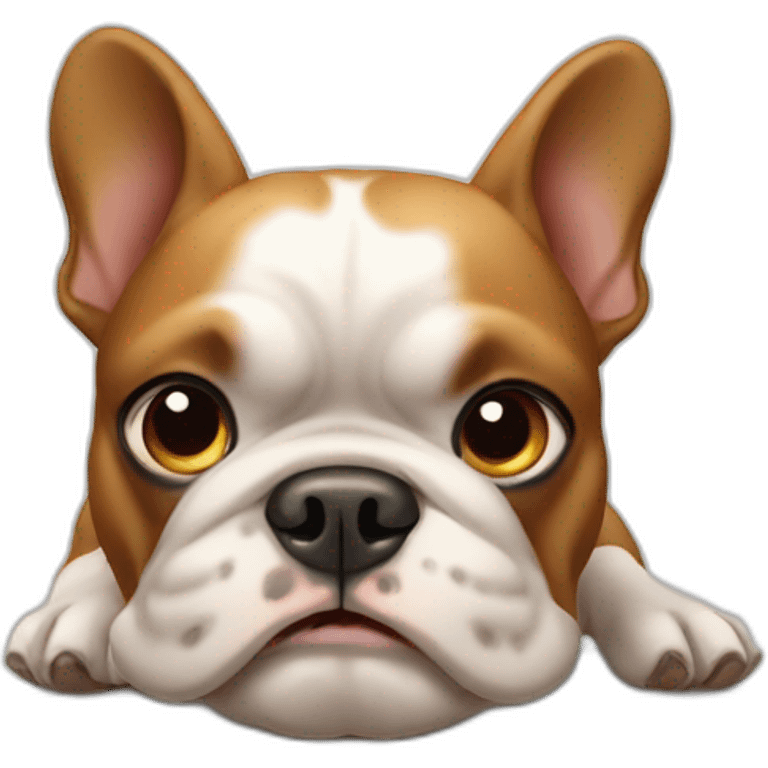 French bull dog farting emoji