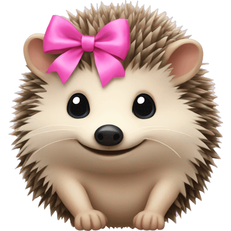 hedgehog with a pink bow emoji