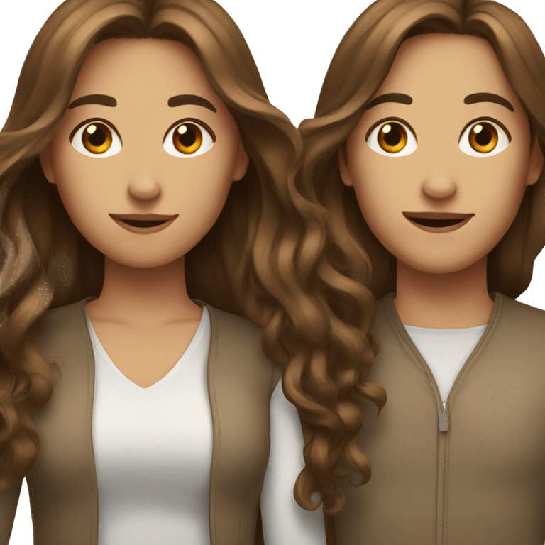 brown hair duo  emoji