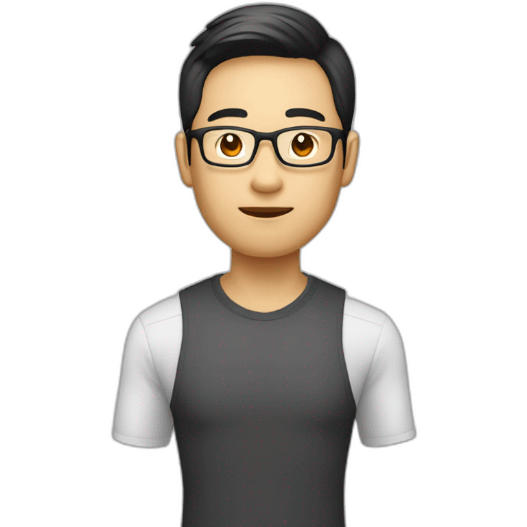 information technology developer Asian men glasses emoji