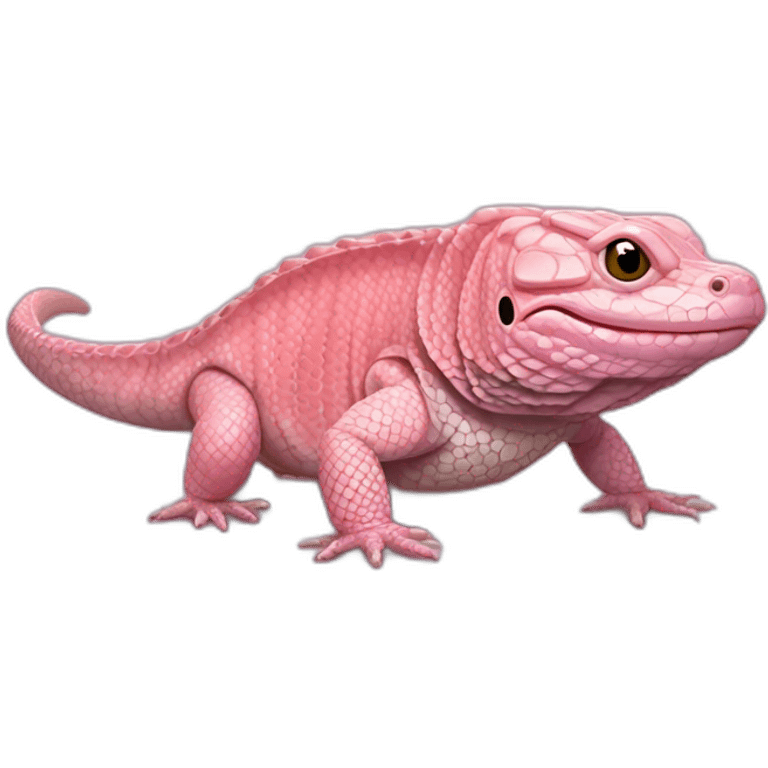 fat pink tegu lizard emoji