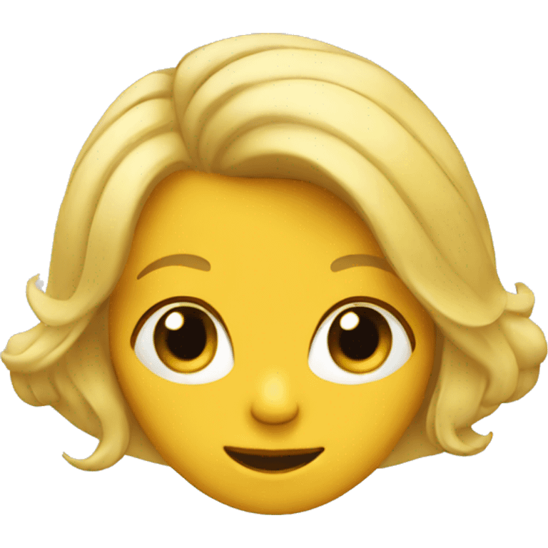 A bee with blonde hair emoji