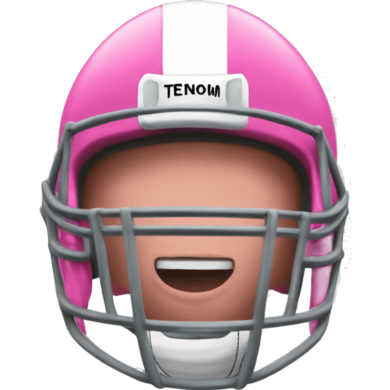 Realistic pink football emoji