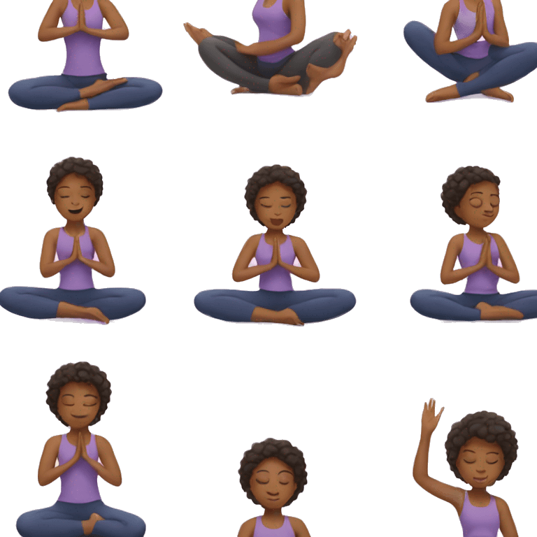 Girl doing yoga emoji