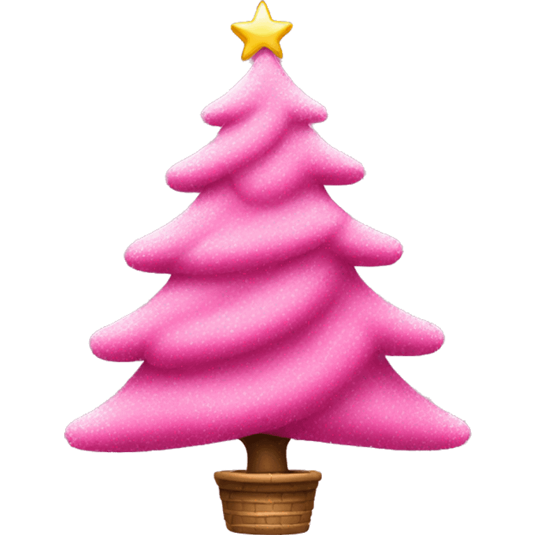 Pink Christmas tree emoji