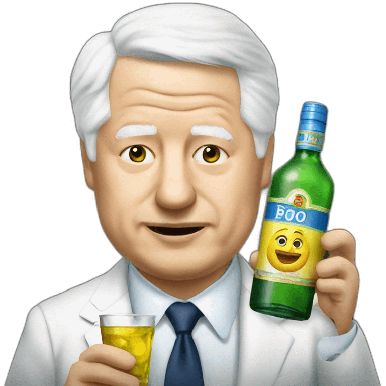 boris yeltsin with vodka emoji