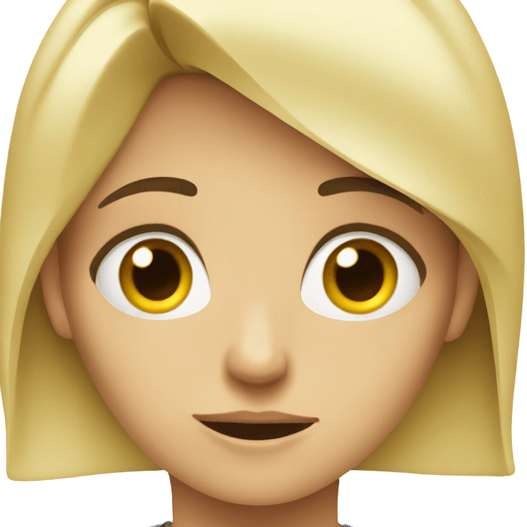 Blonde girl with disgusted face emoji